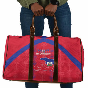Haiti Football Travel Bag Les Grenadiers Veve Vodou Red