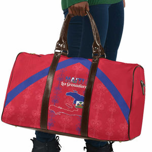 Haiti Football Travel Bag Les Grenadiers Veve Vodou Red