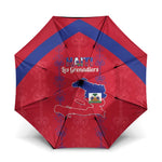 Haiti Football Umbrella Les Grenadiers Veve Vodou Red