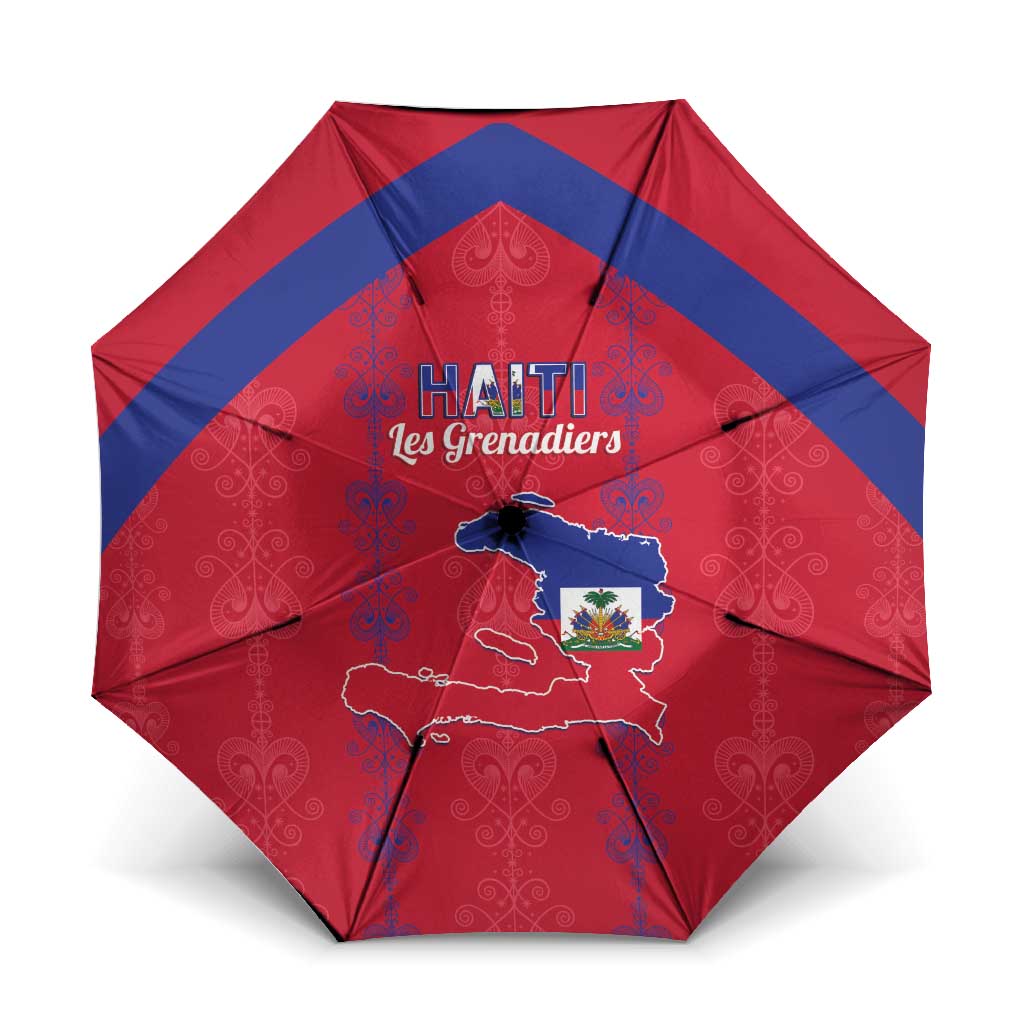 Haiti Football Umbrella Les Grenadiers Veve Vodou Red