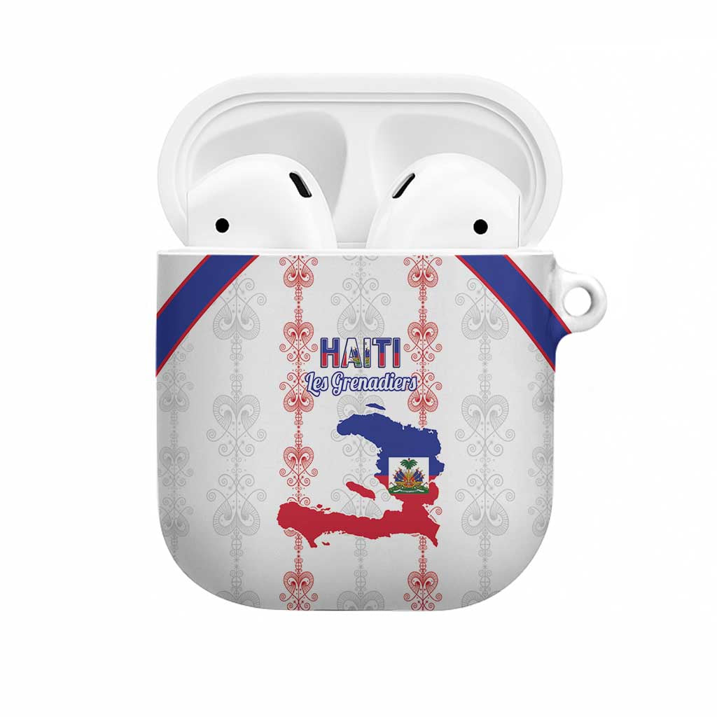 Haiti Football AirPods Case Les Grenadiers Veve Vodou White