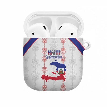 Haiti Football AirPods Case Les Grenadiers Veve Vodou White