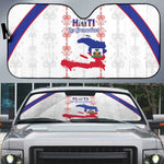 Haiti Football Auto Sun Shade Les Grenadiers Veve Vodou White