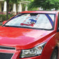 Haiti Football Auto Sun Shade Les Grenadiers Veve Vodou White