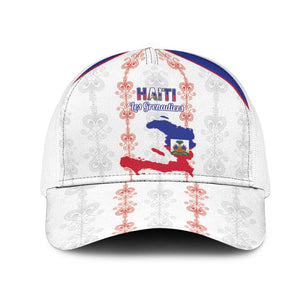 Haiti Football Baseball Net Cap Les Grenadiers Veve Vodou White - African Pride