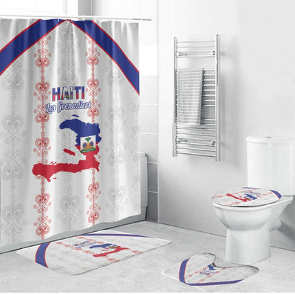 Haiti Football Bathroom Set Les Grenadiers Veve Vodou White