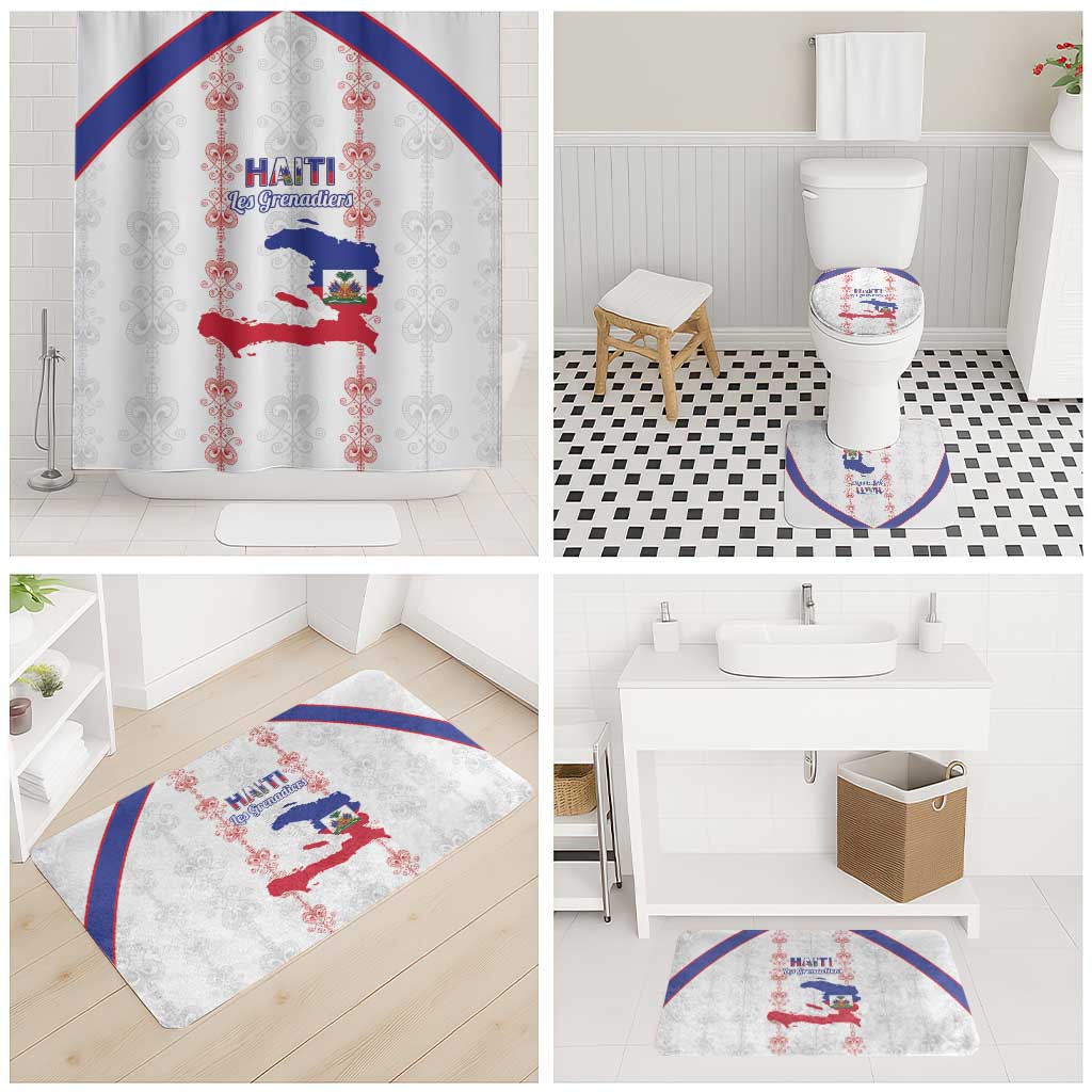 Haiti Football Bathroom Set Les Grenadiers Veve Vodou White
