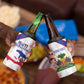 Custom Haiti Football 4 in 1 Can Cooler Tumbler Les Grenadiers Veve Vodou White - African Pride
