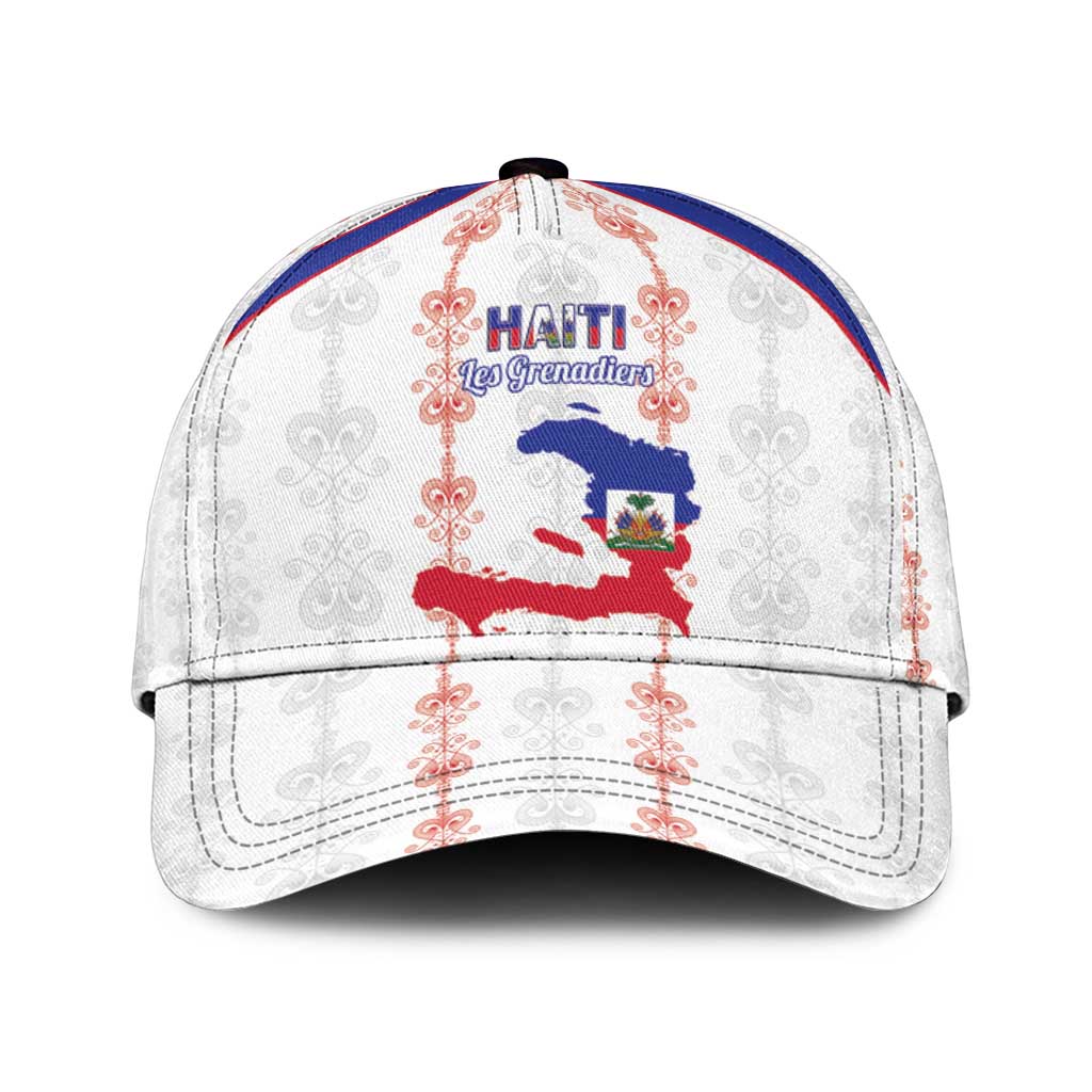 Haiti Football Classic Cap Les Grenadiers Veve Vodou White - African Pride