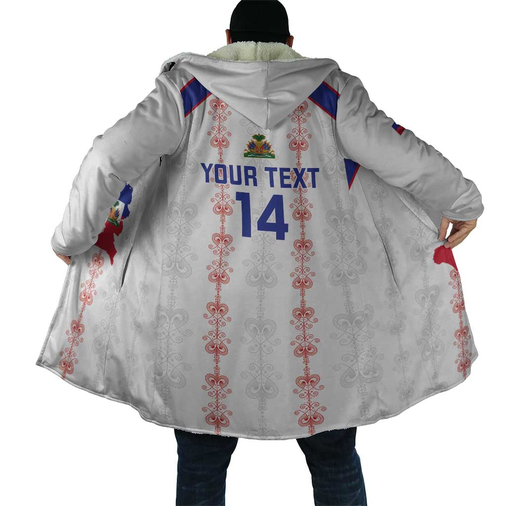 Custom Haiti Football Cloak Les Grenadiers Veve Vodou White