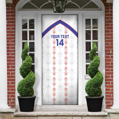 Custom Haiti Football Door Cover Les Grenadiers Veve Vodou White