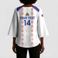 Custom Haiti Football Kimono Sleeve Blouse Les Grenadiers Veve Vodou White