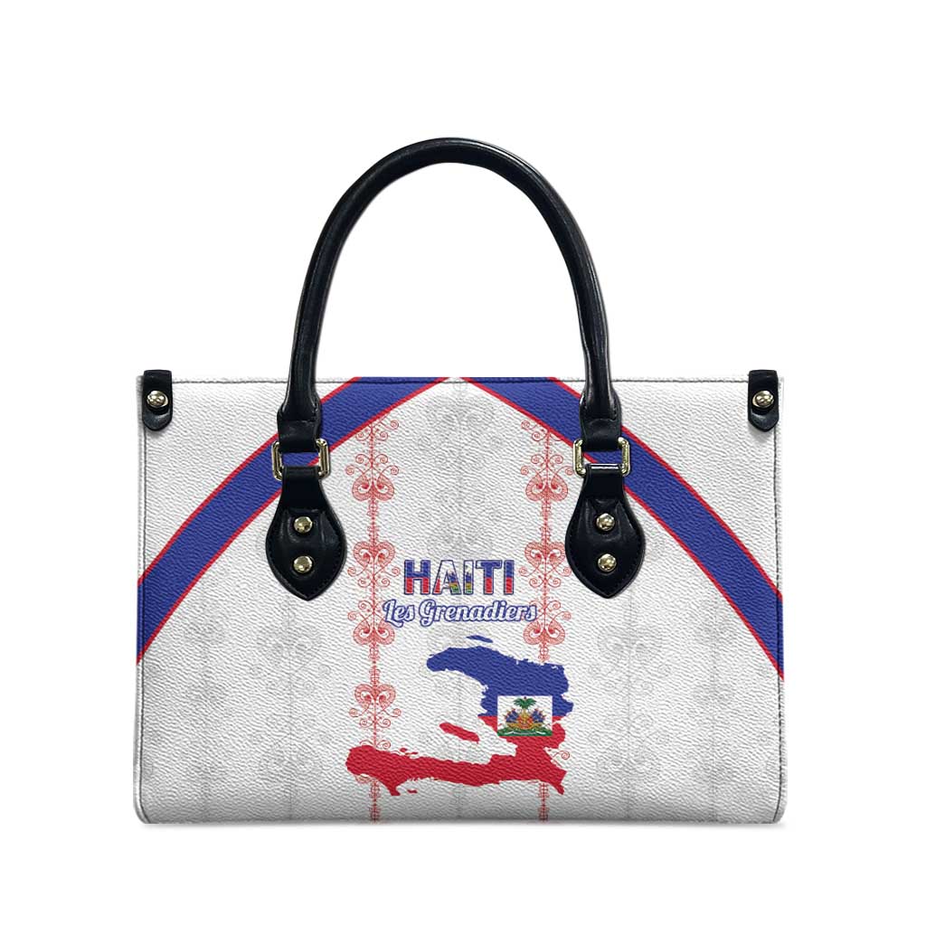 Haiti Football Leather Bag Les Grenadiers Veve Vodou White