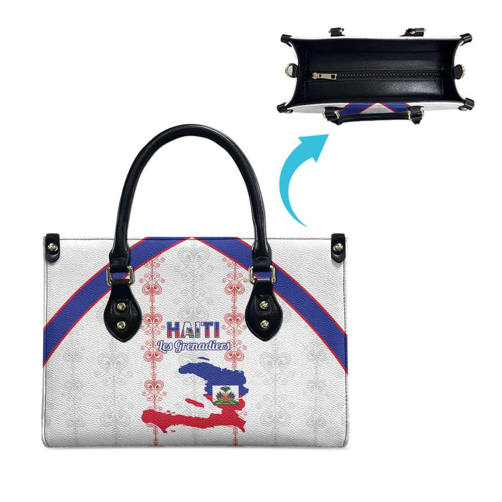 Haiti Football Leather Bag Les Grenadiers Veve Vodou White