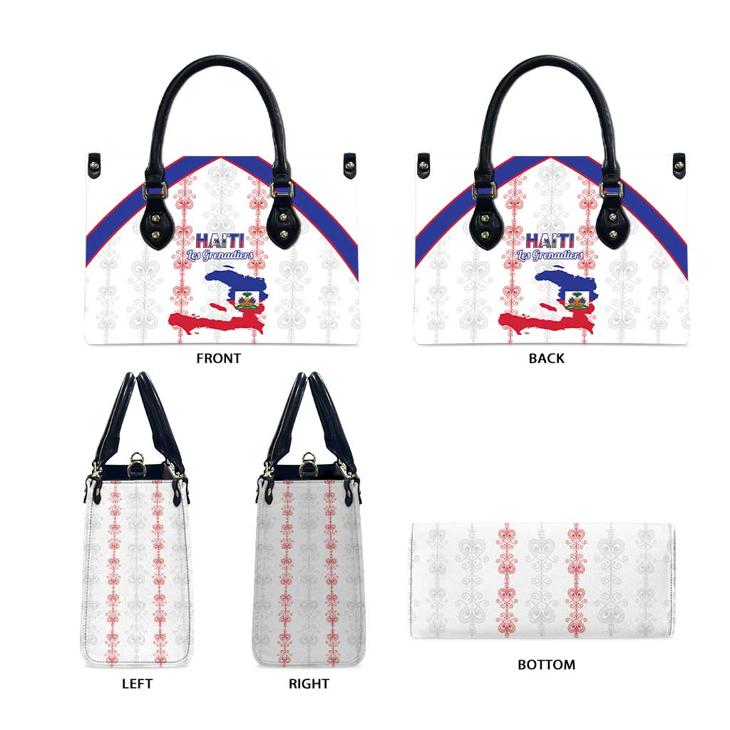 Haiti Football Leather Bag Les Grenadiers Veve Vodou White