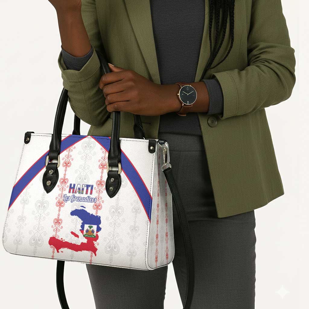 Haiti Football Leather Bag Les Grenadiers Veve Vodou White