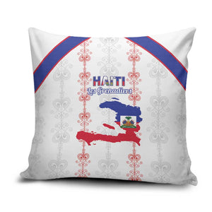 Haiti Football Pillow Cover Les Grenadiers Veve Vodou White