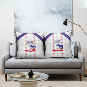 Haiti Football Pillow Cover Les Grenadiers Veve Vodou White