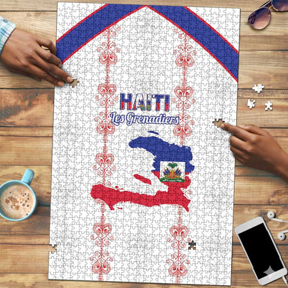 Haiti Football Puzzle Les Grenadiers Veve Vodou White