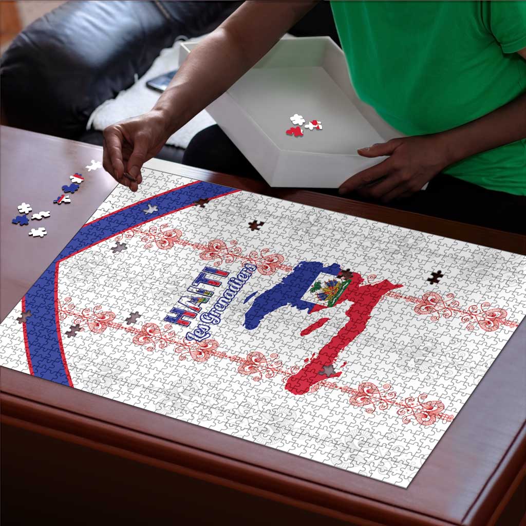 Haiti Football Puzzle Les Grenadiers Veve Vodou White