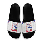 Haiti Football Slide Sandals Les Grenadiers Veve Vodou White