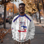 Custom Haiti Football Sweatshirt Les Grenadiers Veve Vodou White - African Pride