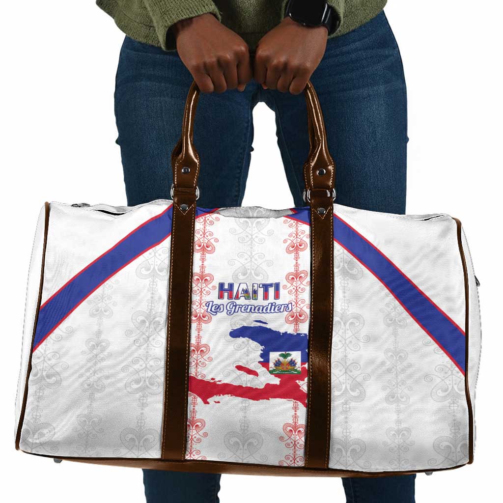 Haiti Football Travel Bag Les Grenadiers Veve Vodou White