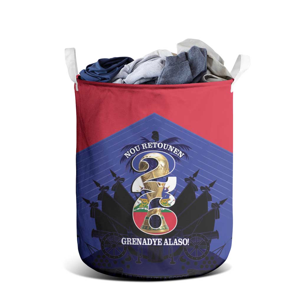 Les Grenadiers Haiti Football Laundry Basket 2026 Nou Retounen Blue Version - African Pride