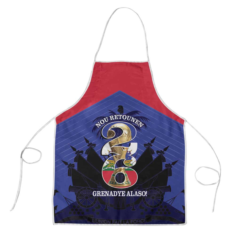 Les Grenadiers Haiti Football Apron 2026 Nou Retounen Blue Version