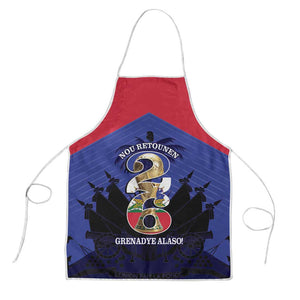 Les Grenadiers Haiti Football Apron 2026 Nou Retounen Blue Version