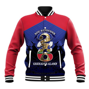 Personalized Les Grenadiers Haiti Football Baseball Jacket 2026 Nou Retounen Blue Version - African Pride