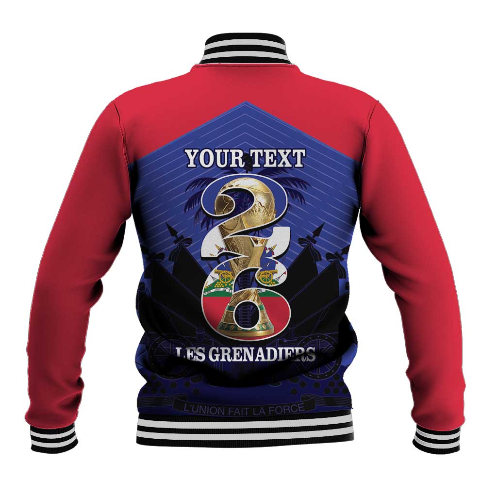 Personalized Les Grenadiers Haiti Football Baseball Jacket 2026 Nou Retounen Blue Version - African Pride
