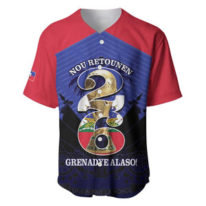 Personalized Les Grenadiers Haiti Football Baseball Jersey 2026 Nou Retounen Blue Version LT14