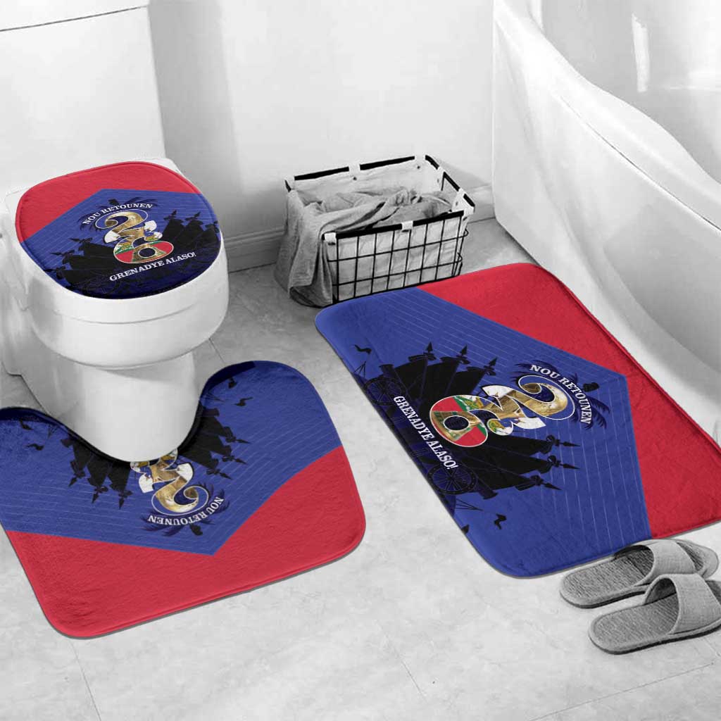 Les Grenadiers Haiti Football Bathroom Set 2026 Nou Retounen Blue Version