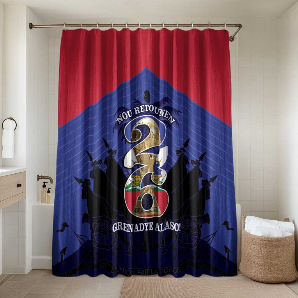 Les Grenadiers Haiti Football Bathroom Set 2026 Nou Retounen Blue Version