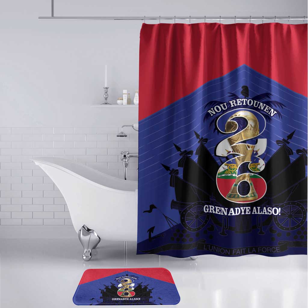 Les Grenadiers Haiti Football Bathroom Set 2026 Nou Retounen Blue Version