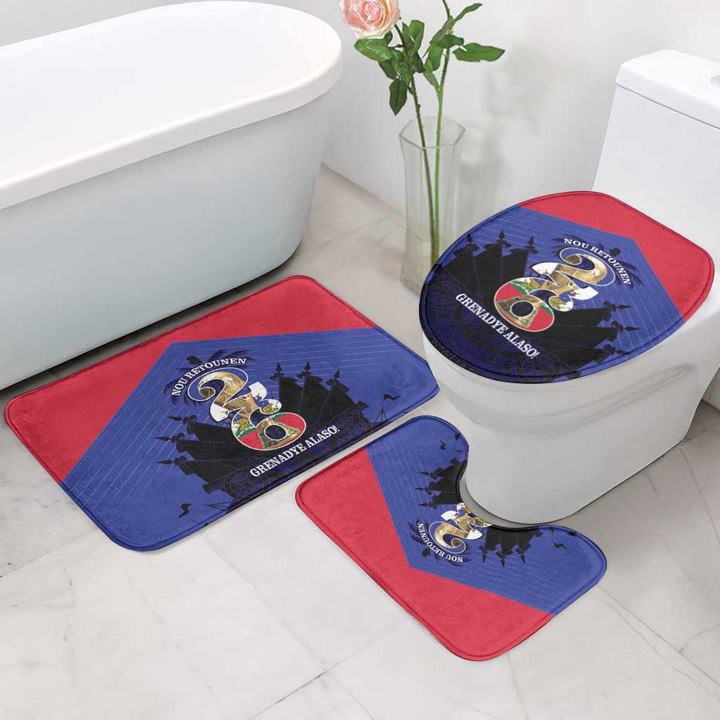 Les Grenadiers Haiti Football Bathroom Set 2026 Nou Retounen Blue Version