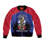 Personalized Les Grenadiers Haiti Football Bomber Jacket 2026 Nou Retounen Blue Version - African Pride
