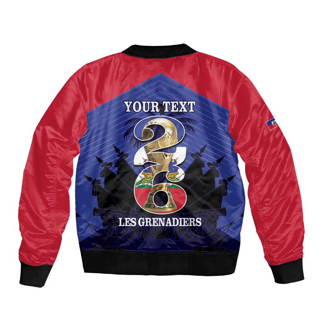 Personalized Les Grenadiers Haiti Football Bomber Jacket 2026 Nou Retounen Blue Version - African Pride