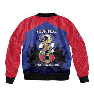 Personalized Les Grenadiers Haiti Football Bomber Jacket 2026 Nou Retounen Blue Version - African Pride