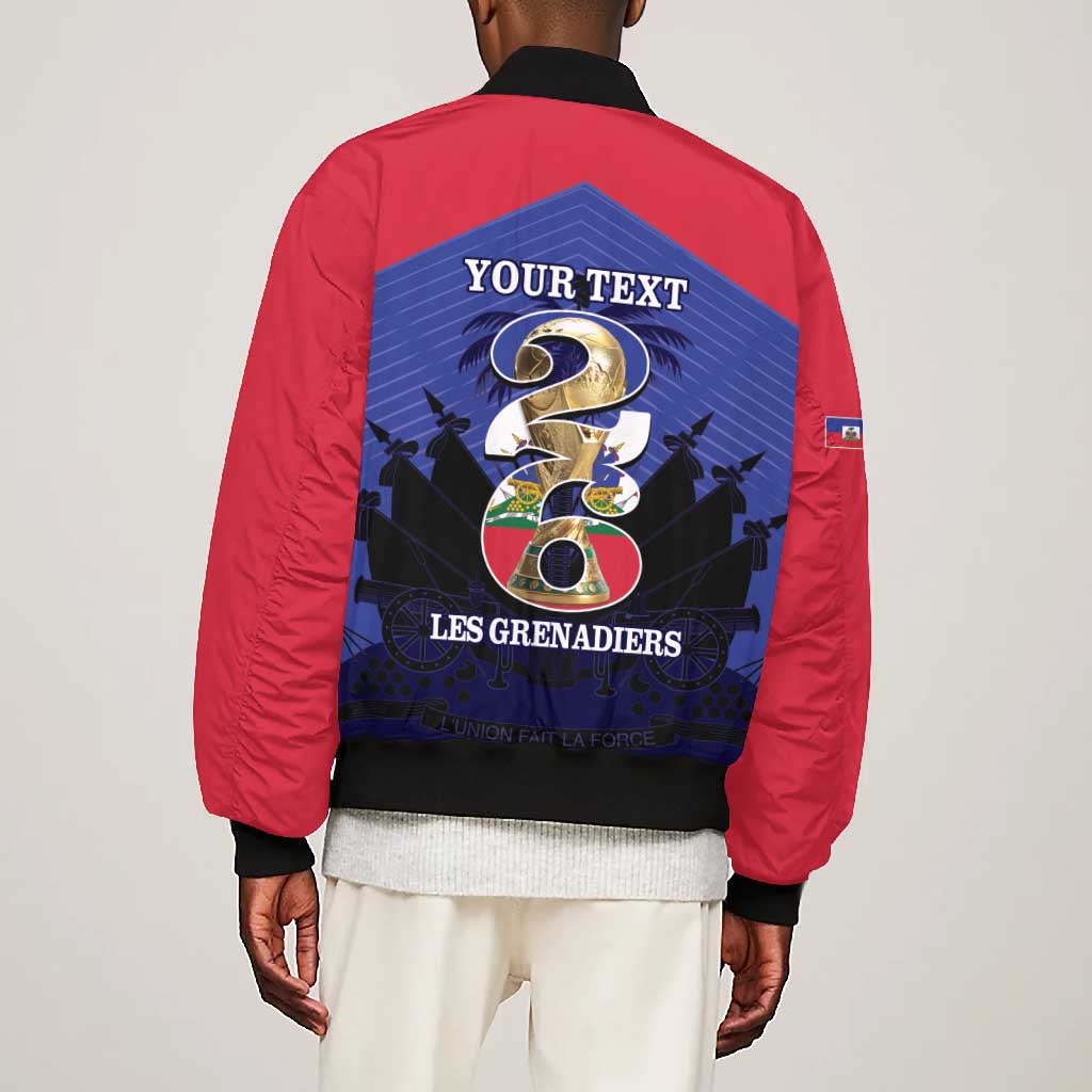 Personalized Les Grenadiers Haiti Football Bomber Jacket 2026 Nou Retounen Blue Version - African Pride