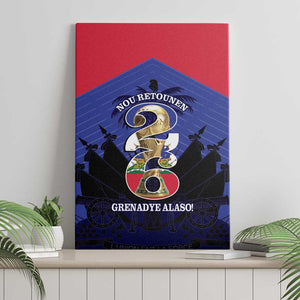 Les Grenadiers Haiti Football Canvas Wall Art 2026 Nou Retounen Blue Version - African Pride