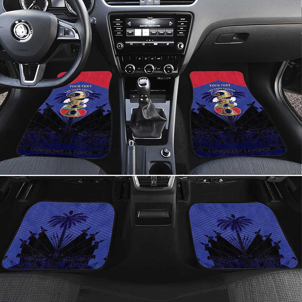 Personalized Les Grenadiers Haiti Football Car Mats 2026 Nou Retounen Blue Version - African Pride