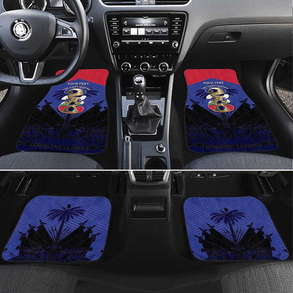 Personalized Les Grenadiers Haiti Football Car Mats 2026 Nou Retounen Blue Version - African Pride