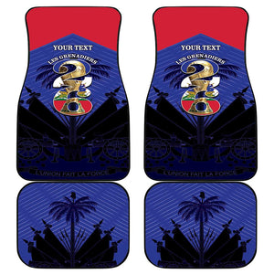 Personalized Les Grenadiers Haiti Football Car Mats 2026 Nou Retounen Blue Version - African Pride