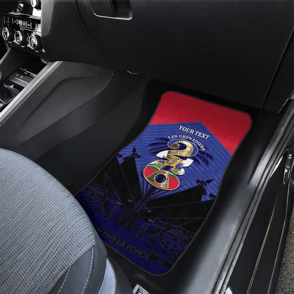 Personalized Les Grenadiers Haiti Football Car Mats 2026 Nou Retounen Blue Version - African Pride