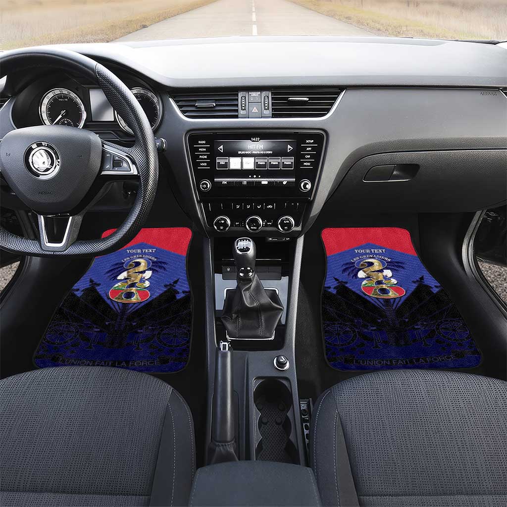 Personalized Les Grenadiers Haiti Football Car Mats 2026 Nou Retounen Blue Version - African Pride