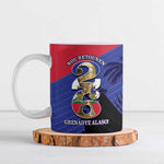 Personalized Les Grenadiers Haiti Football Ceramic Mug 2026 Nou Retounen Blue Version