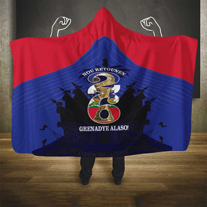 Les Grenadiers Haiti Football Hooded Blanket 2026 Nou Retounen Blue Version - African Pride