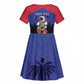 Personalized Les Grenadiers Haiti Football Kid Short Sleeve Dress 2026 Nou Retounen Blue Version LT14